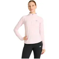 New Balance Nb Harmony Half Zip Long Sleeve T-shirt Rose XS Femme