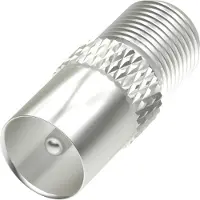 Hama Adaptateur SAT - Fiche F femelle vers fiche coaxiale mâle - Métallique - Blindage complet - Boîtier métallique