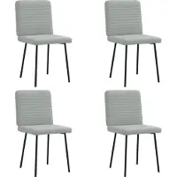 vidaXL Chaises de salle à manger 4 pcs. Gris clair velours