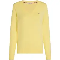 Tommy Hilfiger Pull-over 'Gold-tone Button Cuff' jaune