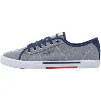 Pepe Jeans Brady Men Chambray Trainers Gris EU 41 Homme