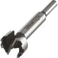 Wolfcraft 3318000 1 Fraise à Bois D'encastrement, Cv, Ø 26 Mm, Longueur 90 Mm, Queue Ø 8 Mm, avec Pointe de Centrage, 2 Tranchants Principaux, Tranchants Périphériques Crénélés