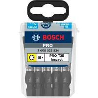 Bosch Embout à percussion PRO Torx, T25, 55 mm, 15-tlg.