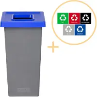 Northix Plafor - Fit Prullenbak 75l – Recyclage – Bleu