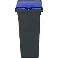 Plafor - Poubelle Fit Avec Couvercle 75l - Recyclage - Bleu