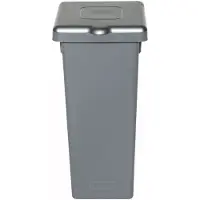 Plafor Fit Poubelle Avec Couvercle Fermé 20l – Recyclage – Gris/gris