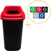 B2X Plafor - Poubelle de tri 45L - Recyclage - Rouge