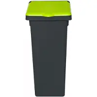 Plafor Fit Poubelle Avec Couvercle Fermé 20l – Recyclage – Gris/vert