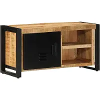 vidaXL Armoire TV 80x30x40 cm Bois massif rugueux Mango