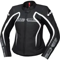 IXS RS-600 1.0 Veste Moto Cuir Femme Noire Blanche Taille 36