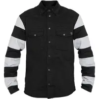 John Doe Motoshirt Prison, chemise/veste textile ,Noir/Blanc ,S