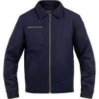John Doe Escape Wool Veste textile pour moto, bleu foncé, XS