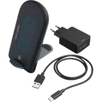 Hama Wireless Charger FC15S Prime Line Station de charge inductive 15W Chargeur sans fil LED noir