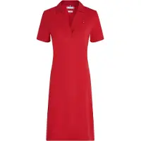 Tommy Hilfiger Open Polo Slim Fit Short Sleeve Dress Rouge XL Femme