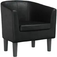 vidaXL Fauteuil noir similicuir