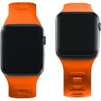 3MK Silicone Watch Strap pomarańczowy/ orange dla Apple Watch 38/40/41mm (Acier inoxydable, Silicone), Sangles de montre, Orange