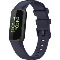 Cover-Discount Fitbit Inspire 3 - Bracelet de remplacement en silicone bleu foncé (Silicone), Sangles de montre, Bleu