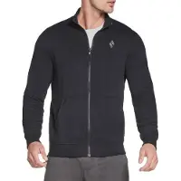 SKECHERS Veste à col montant zippée Homme GO WALK Everywhere, Noir, Medium