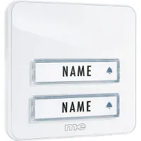 M-E MODERN-ELECTRONICS Bouton-poussoir de sonnette KTA 2 familles blanc (KTA-2 W)