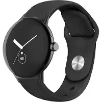 Cover-Discount Google Pixel Watch - Bracelet de remplacement en silicone noir (Silicone), Sangles de montre, Noir