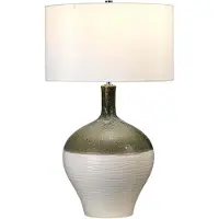 Elstead Lighting Eden Park lampe de table E27 vert, turquoise et crème doré, Made in UK (E27)