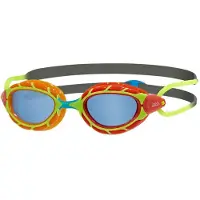 Zoggs Predator Junior Lunettes De Natation Unisex-Youth, Orange - Rouge-Gris - Vert-Encre, 6-14 Ans - 313869
