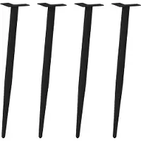 vidaXL Pieds de table console Forme conique 4 pcs Noir 72-73 cm Acier