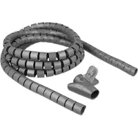 DeLOCK Gaine spirale avec outil d'enroulement 2,5 m x 25 mm gris - Del