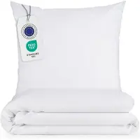 Blumtal linge de lit 260x240cm + 2x taies d'oreiller 65x65cm - Microfibre Bed Sheets 260x240cm - 3-pièces de linge de lit blanc