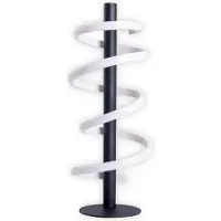 Näve Lampe de table LED, spirale, métal, noir, interrupteur tactile, intensité lumineuse variable