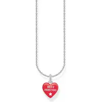 Thomas Sabo Chaîne avec pendentif Best Friends Argent, (Argent 925, Émail, Émail à froid)
