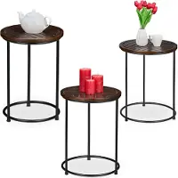 Relaxdays 3x tables-d'appoint (41 x 53 cm)