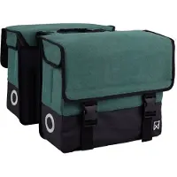 Willex Dubbele Canvas Tas Plus Hunter green/matt black 30L