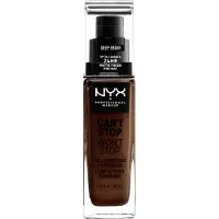 Nyx Ne peut pas Stop Ne le fera pas Stop Fond de teint à couvrance totale Deep Ebony 30 ml