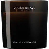 Molton Brown Délicieuse bougie parfumée à la rhubarbe et à la rose 600 g