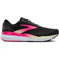Brooks Ghost 16 Chaussures de course pour femmes Chaussures de jogging black/pink/yellow 37,5