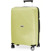 Hauptstadtkoffer TXL - valise ultralégère, valise à roulettes de taille moyenne valise de voyage taille M, trolley rigide robuste 4 roues très léger, TSA, 66 cm, 73 L,Lime