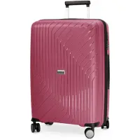 Hauptstadtkoffer TXL - valise ultralégère, valise à roulettes de taille moyenne valise de voyage taille M, trolley rigide robuste 4 roues très léger, TSA, 66 cm, 73 L,Berry