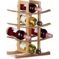 Relaxdays Etagère à vins pour 12 bouteilles (12 bouteilles, 30 x 16 x 42.50 cm)