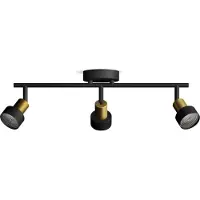 Philips 8720169299917 Spot de plafond Conduit / spot 3xGU10 noir, laiton, ClickFix