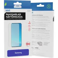 Wave Coque complète en verre trempé, Samsung Galaxy S24 FE, cadre noir (1 pcs, Samsung Galaxy S24 FE), Téléphone portable : film de protection, Noir