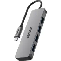 Sitecom Hub Usb-c Vers 4 X Usb-a Argenté / Noir (cn-5009)