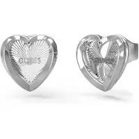GUESS - Beautiful Mon Amour Heart Steel Earrings JUBE04612JWRHT/U, (Acier inoxydable)