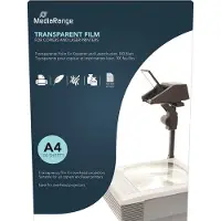 MediaRange Film sur les projecteurs (100 g/m², A4, 100 pcs), Papier photo, Transparent