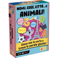 Lisciani Nomi, Objets, Villes... et Animaux ! (Édition italienne) – Jeu de société – – À partir de 5 ans