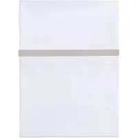 Babys Only Drap lit bébé ruban tissé caillou gris/blanc