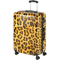Princess Traveller Animalabdruck von Traveller - Reisekoffer - Leopard - gross - 76 cm - Doppelräder, Valise, Marron