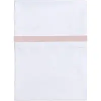 Babys Only Drap berceau ruban tissé vieux rose/blanc
