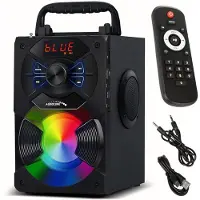 Audiocore Haut-parleur portable Bluetooth 11W Radio Haut-parleur sans fil SD/MMC / Aux-In / USB / éclairage / télécommande / antenne télescopique / prise microphone