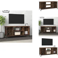 vidaXL Armoire TV chêne fumé 102x35x45 cm Bois composite - Meuble TV